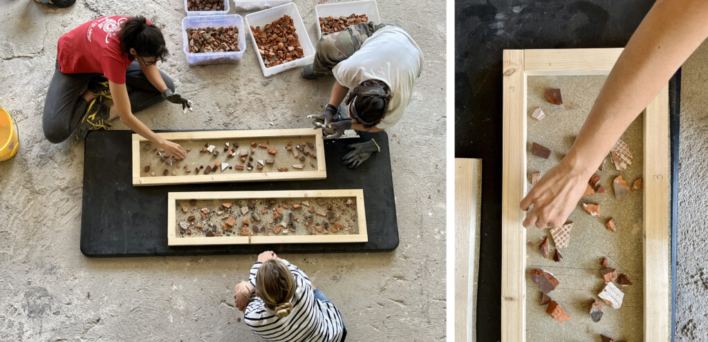 Choix de matériaux et composition des terrazzos de réemploi avant coulage